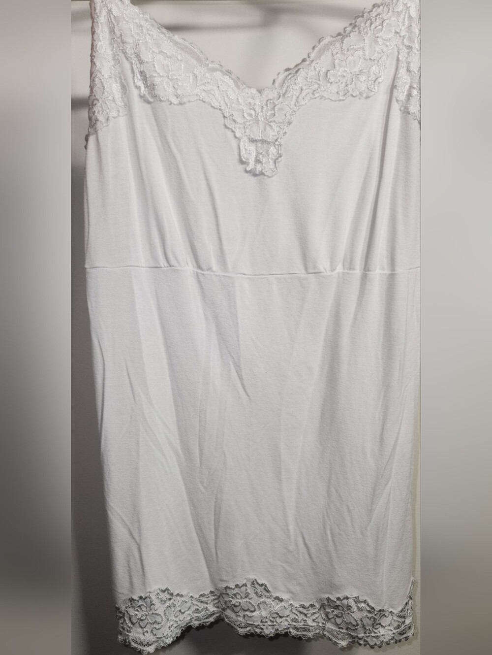 Lane Bryant White Lace-Trim Soft Comfy Camisole 14/16.